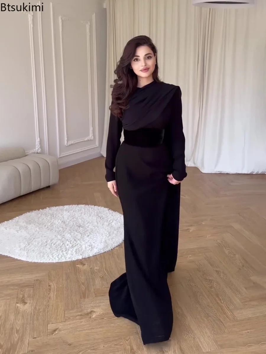 Spring New Women's Long Sleeved Pleated Slim Fit Maxi Dress Sexy Spliced Design Evening Dresses Women Elegant High Waisted Robes
Spring New Women's Long Sleeved Pleated Slim Fit Maxi Dress Sexy Spliced Design Evening Dresses Women Elegant High Waisted Robes