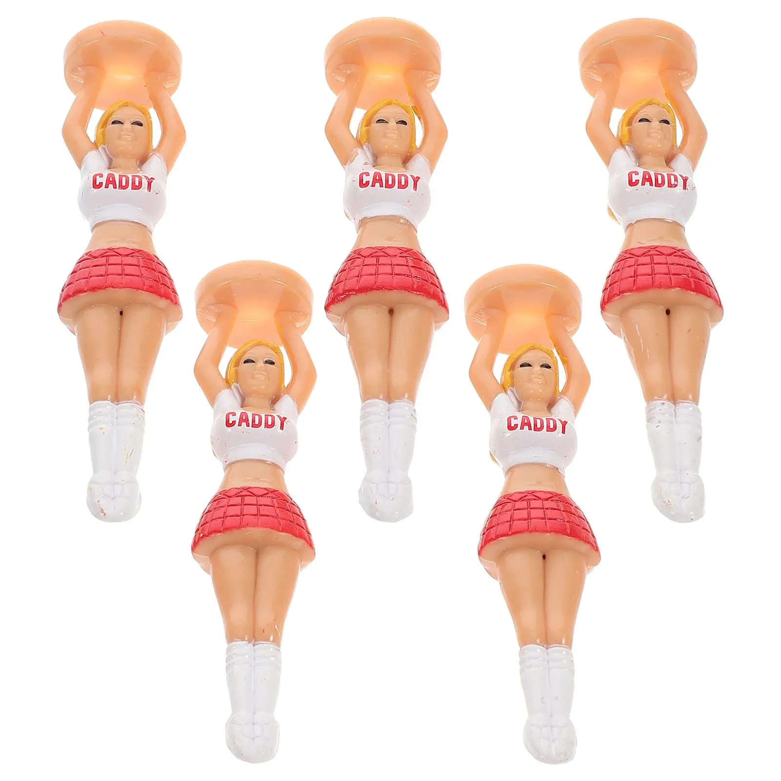 5 pcs Durable Plastic Cheerleader Design Unbreakable Short Tees Funny Golf Tees For Women Golf Accessories Outdoor Hitting
5 pcs Durable Plastic Cheerleader Design Unbreakable Short Tees Funny Golf Tees For Women Golf Accessories Outdoor Hitting