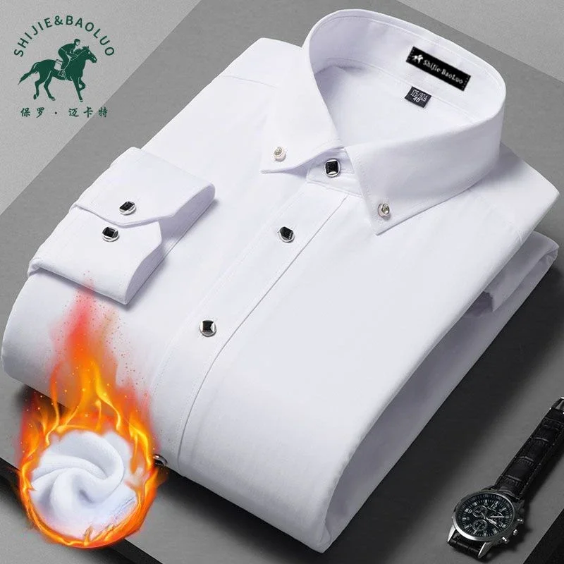 S-4XL Классическая стильная зимняя мужская деловая теплая флисовая рубашка, однотонная мужская брендовая одежда с длинным рукавом, белая, черная, синяя, розовая
S-4XL Классическая стильная зимняя мужская деловая теплая флисовая рубашка, однотонная мужская брендовая одежда с длинным рукавом, белая, черная, синяя, розовая