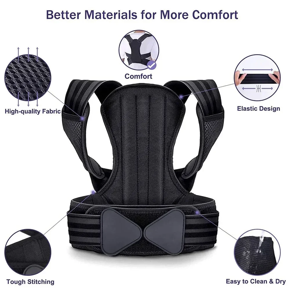 Back Brace for Posture Corrector for Men&Women,Adjustable and Comfortable,Pain Relief for Back,Shoulders,Neck 
Back Brace for Posture Corrector for Men&Women,Adjustable and Comfortable,Pain Relief for Back,Shoulders,Neck
