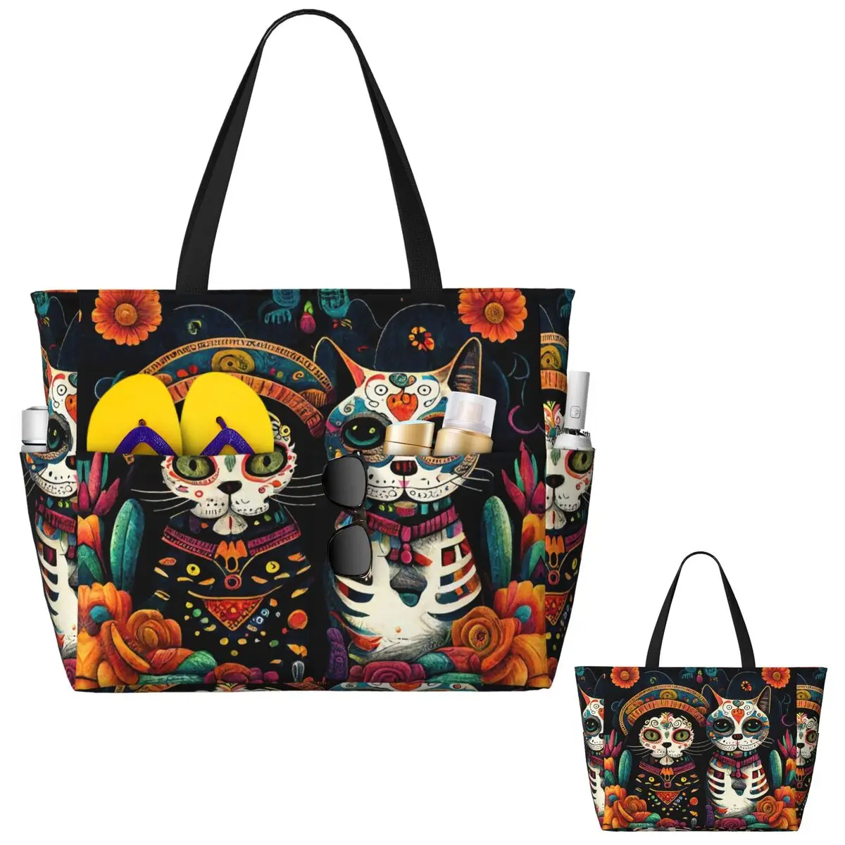День мертвых Kitten Cat Sugar Skull Dia De Los Muertos Пляжная сумка-тоут Спортивная сумка для спортзала Йога Duffle Большая сумка-тоут Женская дорожная сумка
День мертвых Kitten Cat Sugar Skull Dia De Los Muertos Пляжная сумка-тоут Спортивная сумка для спортзала Йога Duffle Большая сумка-тоут Женская дорожная сумка