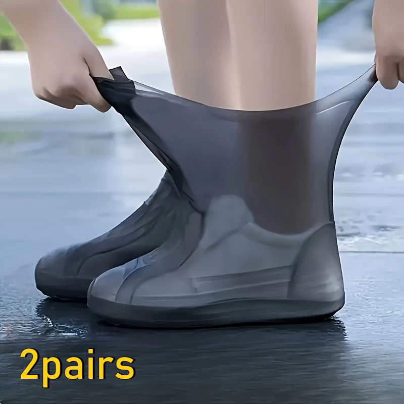 2pairs of durable silicone shoe covers - waterproof, reusable, non-slip
2pairs of durable silicone shoe covers - waterproof, reusable, non-slip