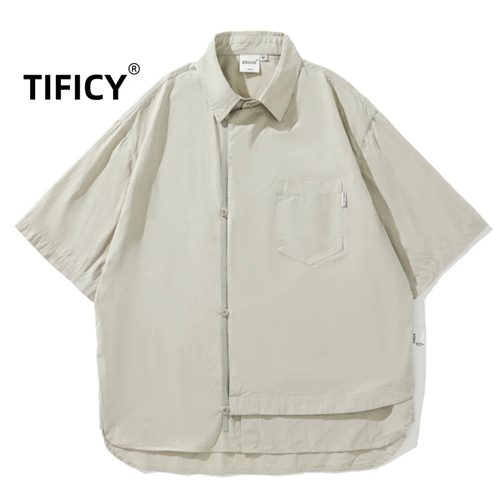High Street Silhouette Half Sleeved Shirt Men's Retro Ethnic Style Buckle Fake Two Piece Workwear Short Sleeved Shirt Tops
High Street Silhouette Half Sleeved Shirt Men's Retro Ethnic Style Buckle Fake Two Piece Workwear Short Sleeved Shirt Tops