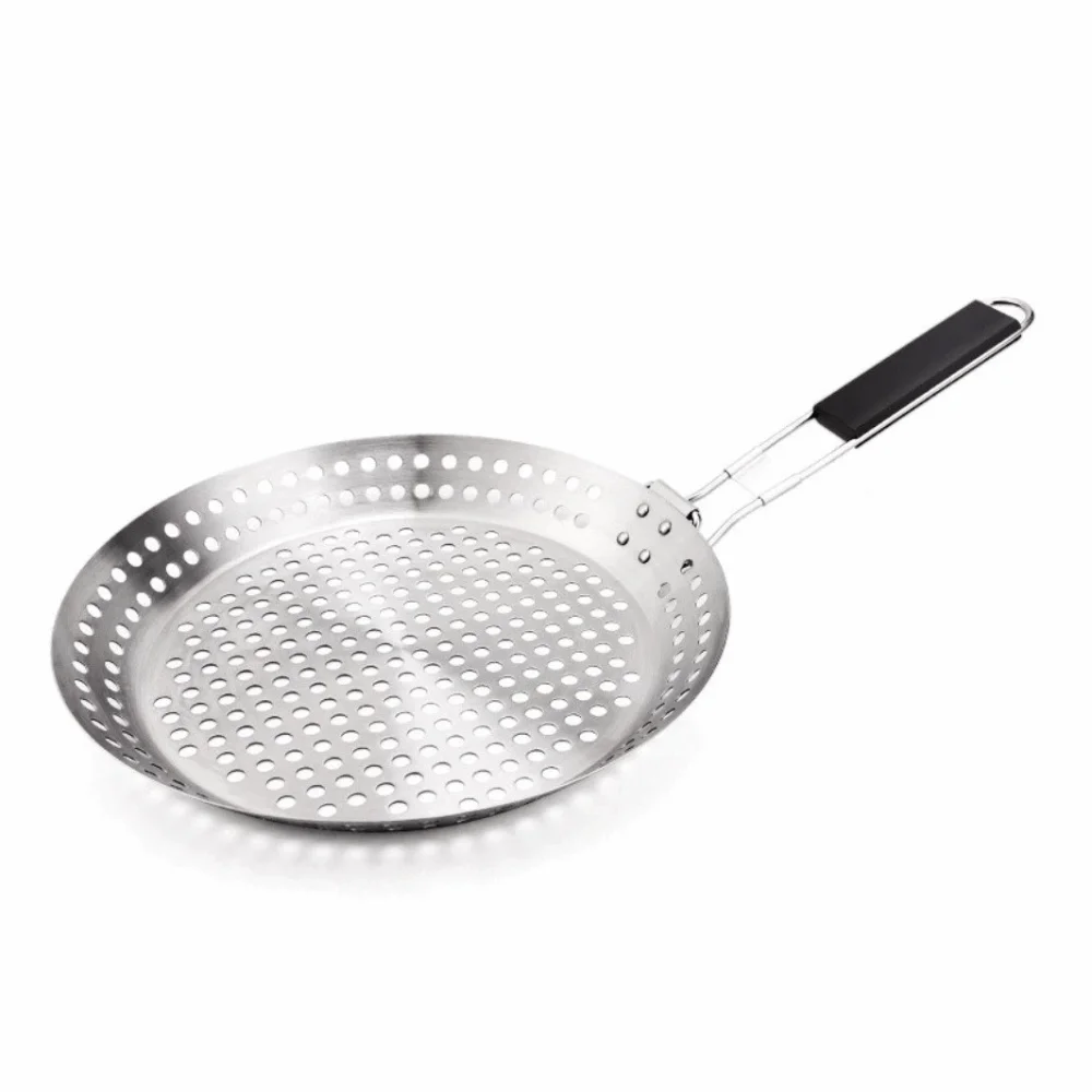 Roasting Stainless Steel Vegetable Grill Basket Folding Wood Handle Circular BBQ Plate Non Stick Grill Fry Pan Picnic
Roasting Stainless Steel Vegetable Grill Basket Folding Wood Handle Circular BBQ Plate Non Stick Grill Fry Pan Picnic