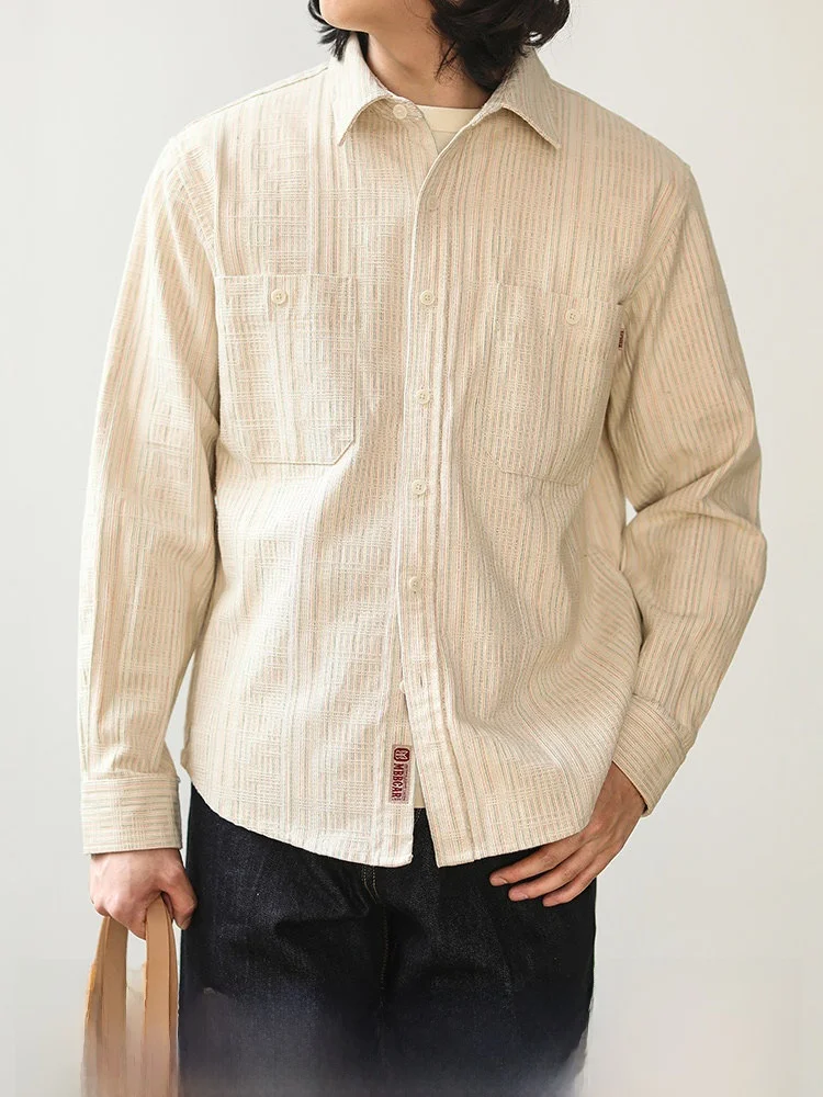 MBBCAR Special Texture Narrow Width Vintage American Cotton Shirt Beige Washed Simple Style Youthful Trend Autumn Long Sleeve
MBBCAR Special Texture Narrow Width Vintage American Cotton Shirt Beige Washed Simple Style Youthful Trend Autumn Long Sleeve