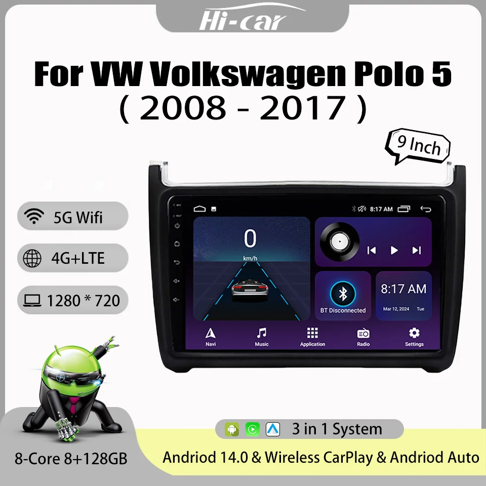 Android 14 2Din Car Radio Multimedia For VW Volkswagen POLO 5 2008 - 2017 Vento Wireless Carplay & Android Auto Car Radio stereo
Android 14 2Din Car Radio Multimedia For VW Volkswagen POLO 5 2008 - 2017 Vento Wireless Carplay & Android Auto Car Radio stereo