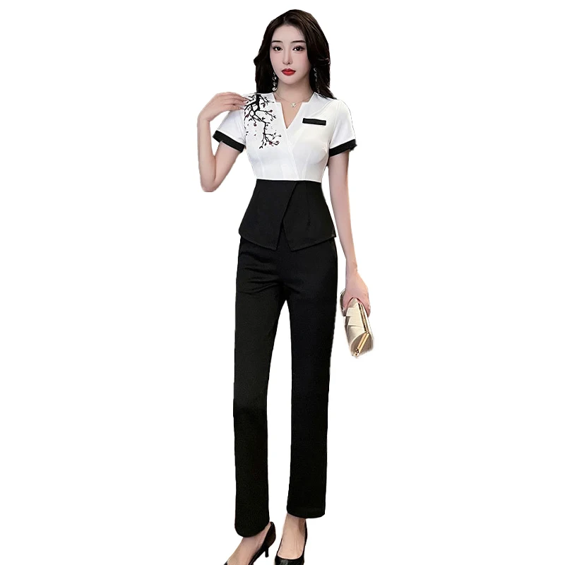 Beauty Salon Spa Uniform Attendant Beautician Massage Overalls Sauna Foot Bath Technician Set Clothes and Pants Two-piece
Beauty Salon Spa Uniform Attendant Beautician Massage Overalls Sauna Foot Bath Technician Set Clothes and Pants Two-piece