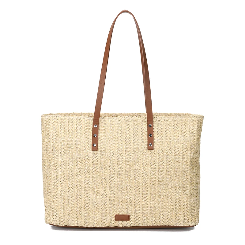 A large - volume vintage tote bag in wheat - colored fabric style One shoulder underarm bag for commuting
A large - volume vintage tote bag in wheat - colored fabric style One shoulder underarm bag for commuting