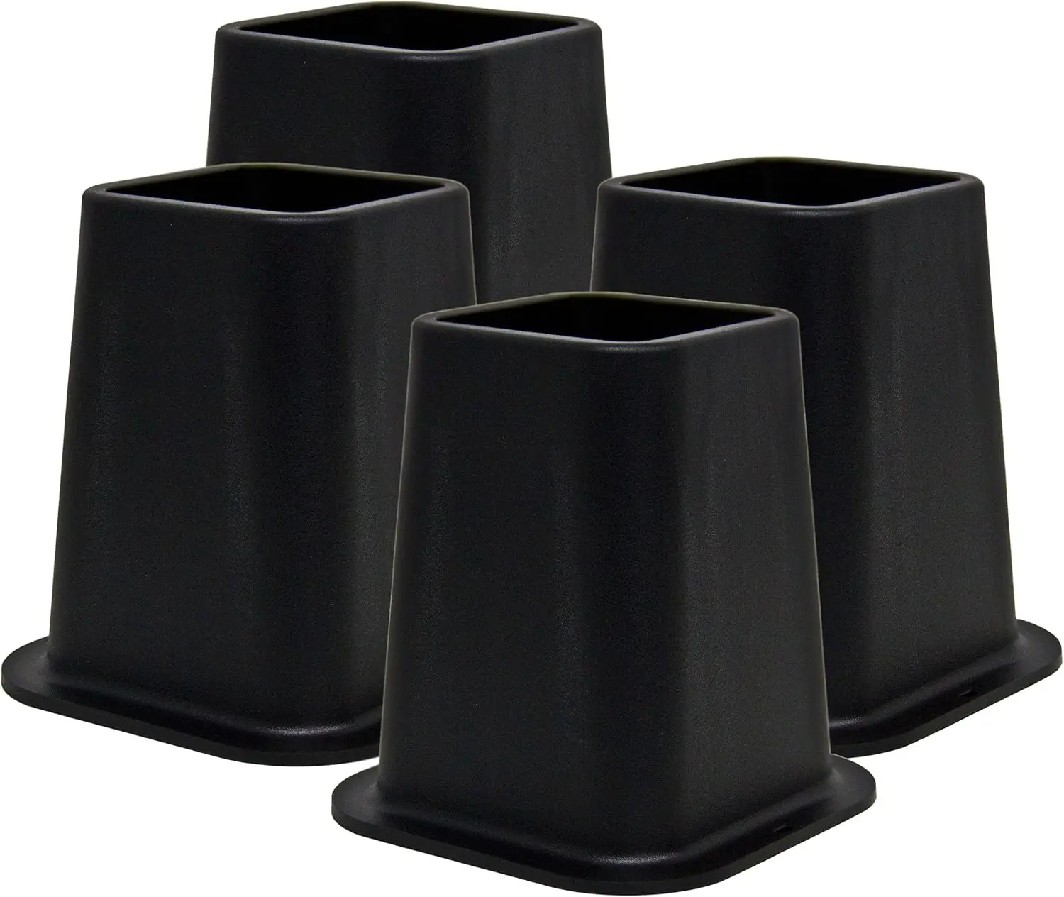Heavy Duty 6-Inch Bed Risers Set of 4 Black Stackable for Under Bed Storage, Desk, Sofa
Heavy Duty 6-Inch Bed Risers Set of 4 Black Stackable for Under Bed Storage, Desk, Sofa