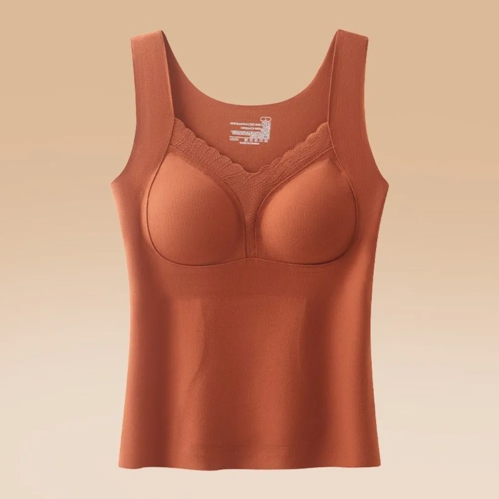 Slim Fit Seamless Thermal Vest with Fix Pads Warm Camisoles Tank Top Elastic Pullover Bottoming Shirt Women Lady
Slim Fit Seamless Thermal Vest with Fix Pads Warm Camisoles Tank Top Elastic Pullover Bottoming Shirt Women Lady