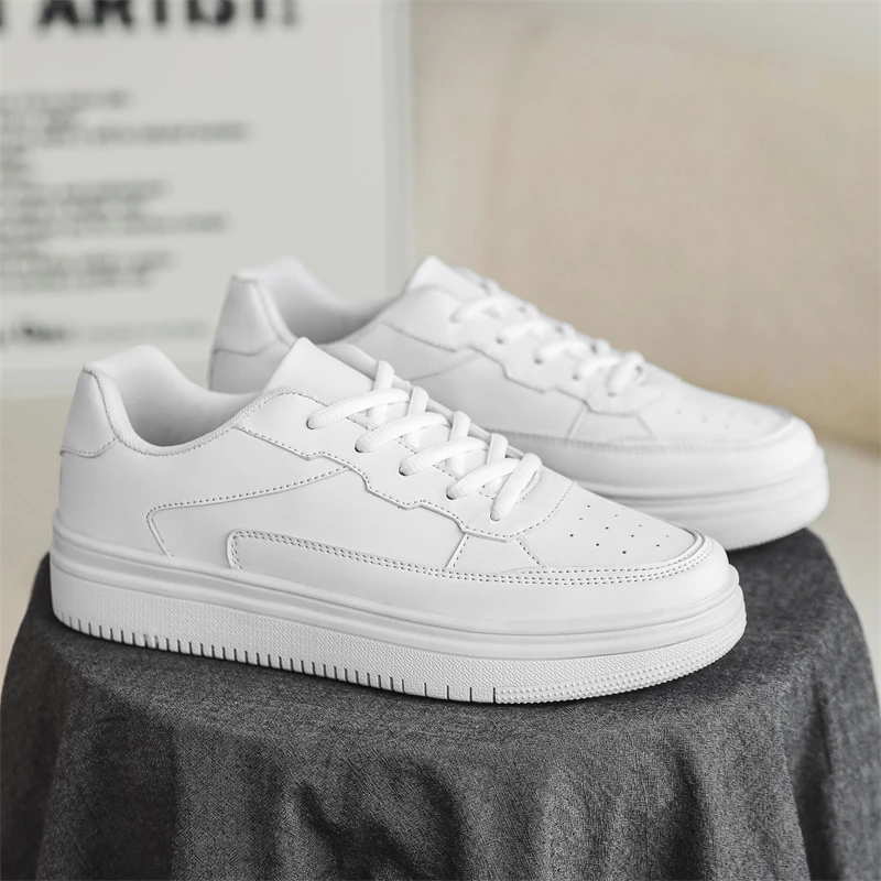 Big Size 39-48 Classic White Sneakers Man Comfortable Platform Skateboard Shoes For Men Low Cut Lace-up Leather Casual Shoes Men
Big Size 39-48 Classic White Sneakers Man Comfortable Platform Skateboard Shoes For Men Low Cut Lace-up Leather Casual Shoes Men