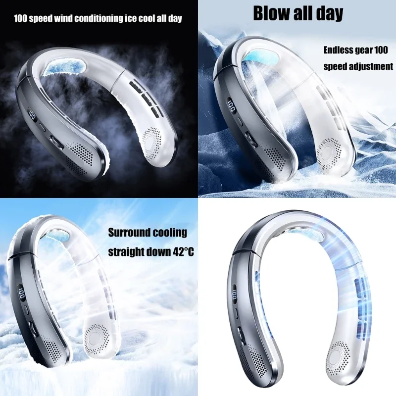 Neck Fan Bladeless Fan Rechargeable 360 Degree Cooling 100 Speed Adjustable Quiet for Home Office Travel Sports
Neck Fan Bladeless Fan Rechargeable 360 Degree Cooling 100 Speed Adjustable Quiet for Home Office Travel Sports