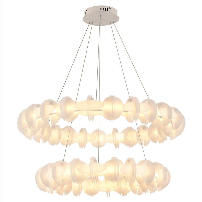 Cream wind chandelier French modern dining room bedroom simple design art circle personality living room
Cream wind chandelier French modern dining room bedroom simple design art circle personality living room