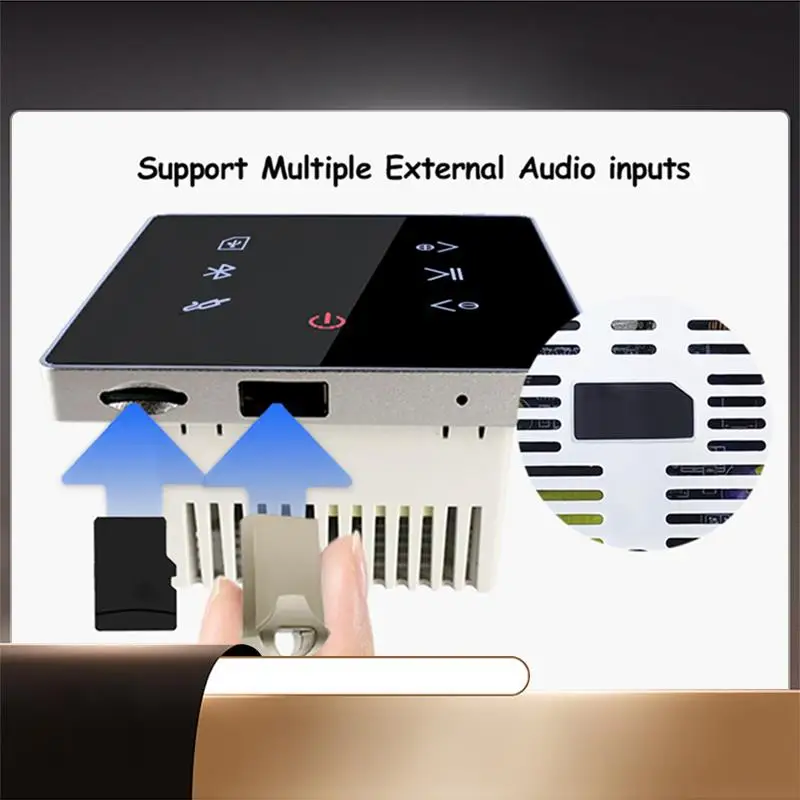Усилитель Bluetooth на стене USB SD-карта музыкальная панель умный дом фоновая аудиосистема стерео для отеля-ресторана-X64A
Усилитель Bluetooth на стене USB SD-карта музыкальная панель умный дом фоновая аудиосистема стерео для отеля-ресторана-X64A