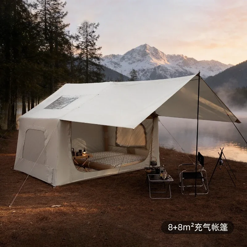 8 + 8 m2 inflatable tent outdoor camping tent multi-person large-capacity leisure tent rainproof
8 + 8 m2 inflatable tent outdoor camping tent multi-person large-capacity leisure tent rainproof