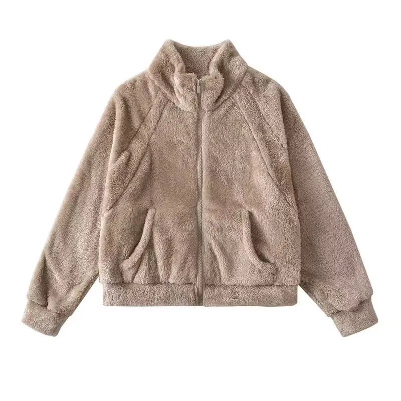 2024 Autumn Winter Plush Jackets Female Korean Fashion Stand Collar Coat For Women Casual Zipper Fur Jacket Coat Women
2024 Autumn Winter Plush Jackets Female Korean Fashion Stand Collar Coat For Women Casual Zipper Fur Jacket Coat Women