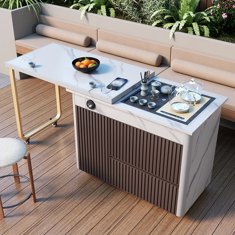 Outdoor aluminum alloy tea table Modern simple retractable tea table Multifunctional villa garden courtyard Sunscreen all-alumin
Outdoor aluminum alloy tea table Modern simple retractable tea table Multifunctional villa garden courtyard Sunscreen all-alumin