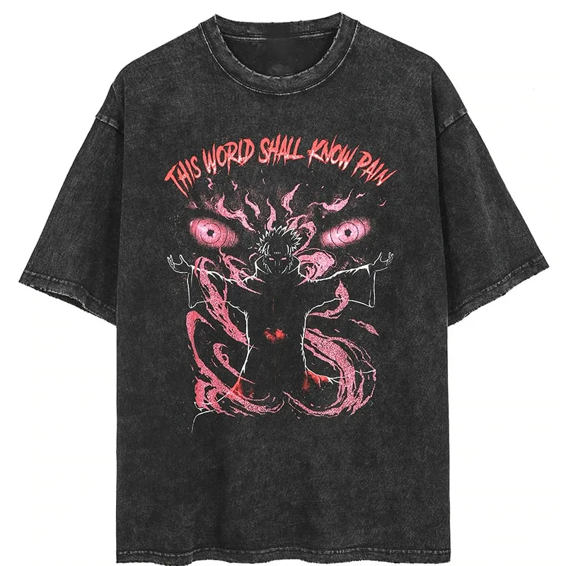 Vintage Anime Print T-Shirt Men Old Dark Street Trendy Crew Neck Short Sleeve Casual Graphic Tee Retro Japanese Style Cotton Top
Vintage Anime Print T-Shirt Men Old Dark Street Trendy Crew Neck Short Sleeve Casual Graphic Tee Retro Japanese Style Cotton Top