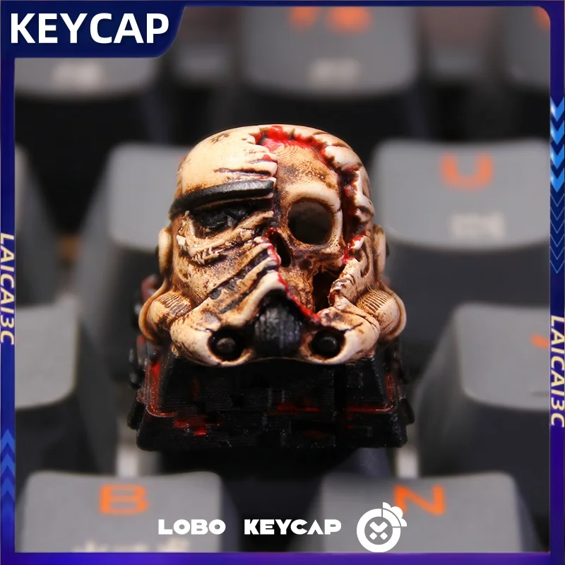 DIY Planet War Skull Keycap полупрозрачная смола вишневый профиль механическая клавиатура мультфильм аниме подарок коллекционные игровые аксессуары