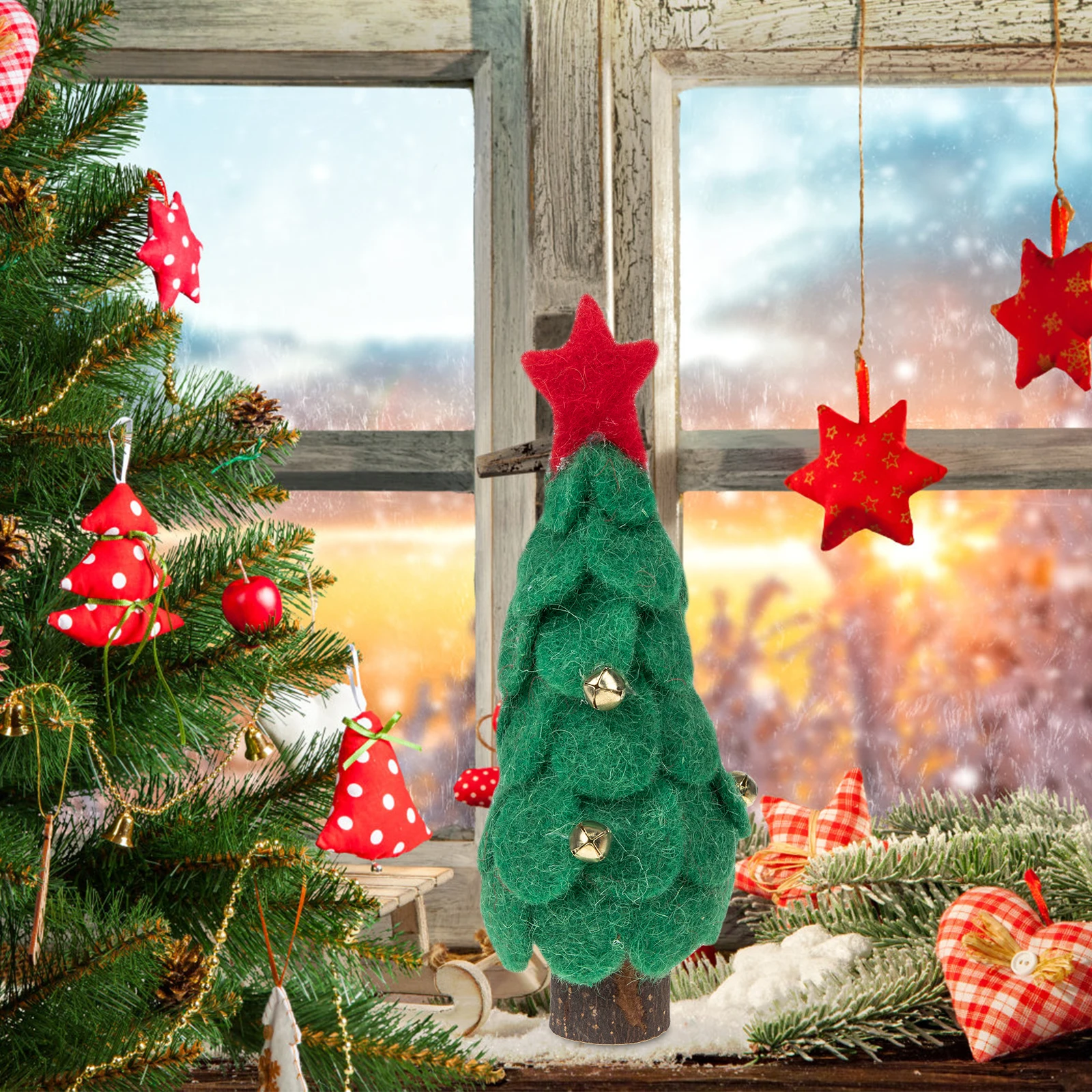 Miniature Felt Christmas Trees Decoration Holiday Xmas Tree Model Desktop nament Party Adornment Bright Color Small Size
Miniature Felt Christmas Trees Decoration Holiday Xmas Tree Model Desktop nament Party Adornment Bright Color Small Size