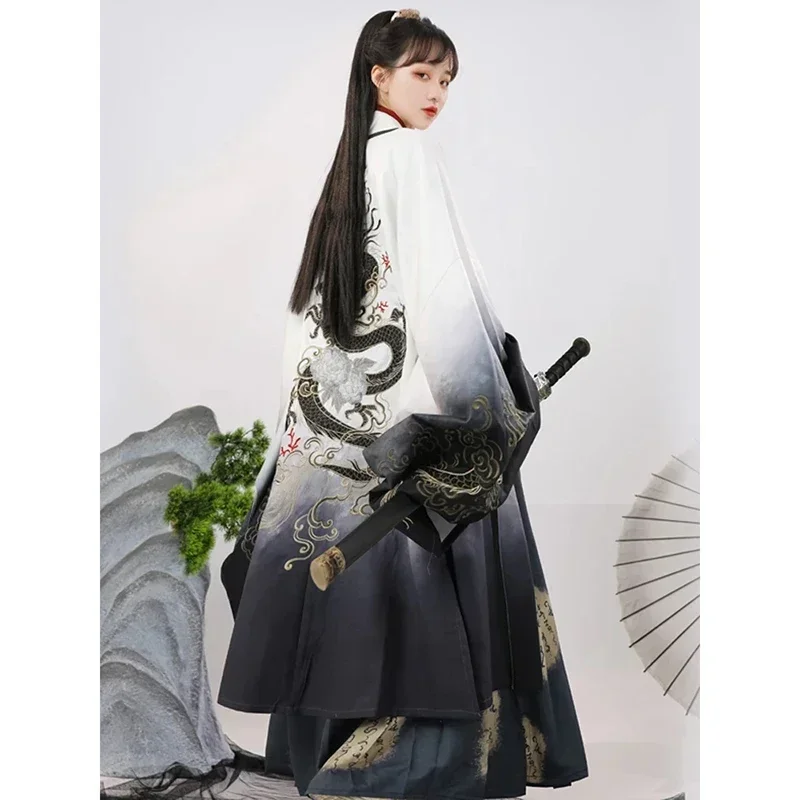 Chinese Dress Women Ancient WeiJin Hanfu Traditional Embroidery Tang Dynasty Dresses Style Folk Dance Men Cosplay Kimono Costume
Chinese Dress Women Ancient WeiJin Hanfu Traditional Embroidery Tang Dynasty Dresses Style Folk Dance Men Cosplay Kimono Costume