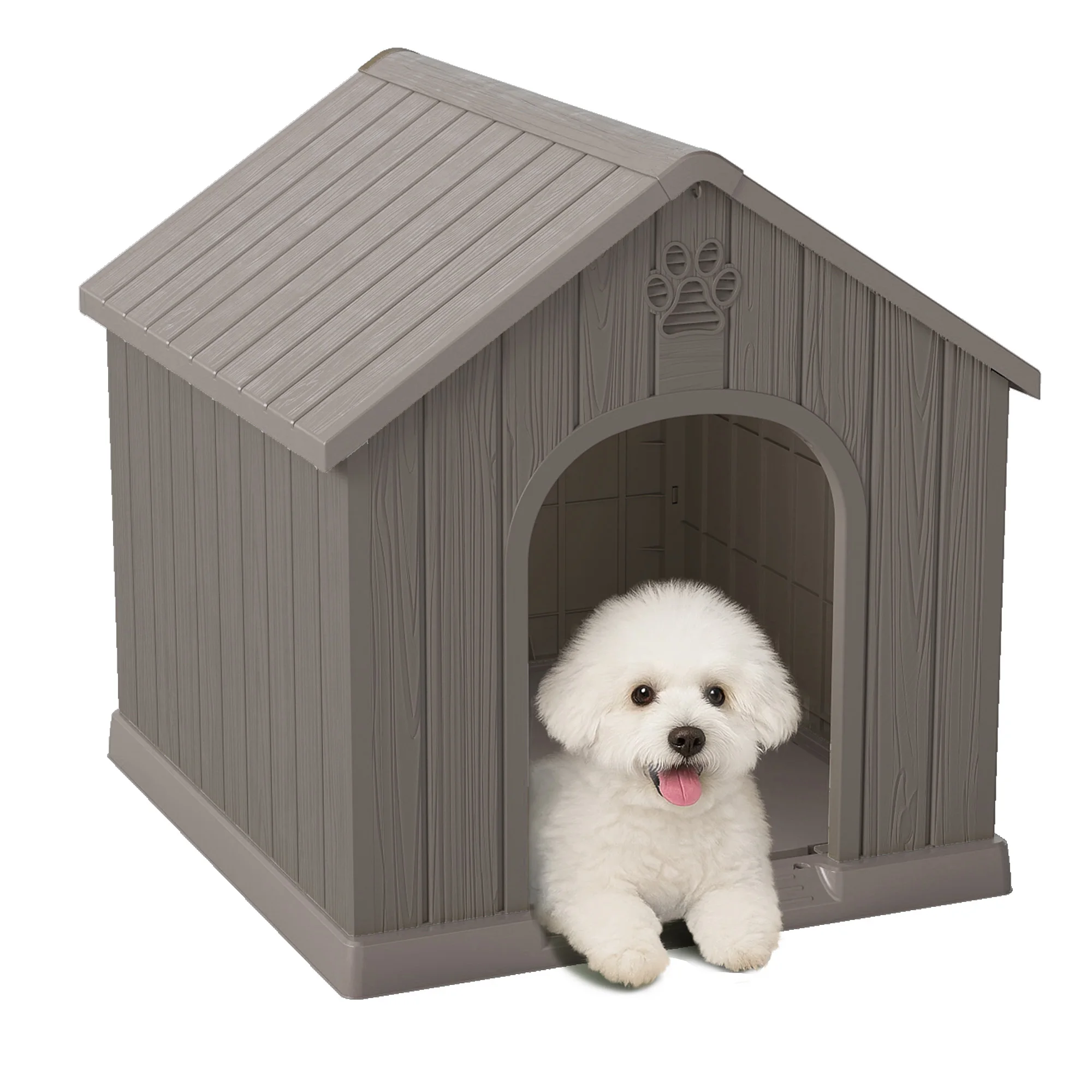 Small Plastic Dog House for Small Dogs, Basic Weatherproof Pet Shelter for Yard, Patio, Balcony
Small Plastic Dog House for Small Dogs, Basic Weatherproof Pet Shelter for Yard, Patio, Balcony