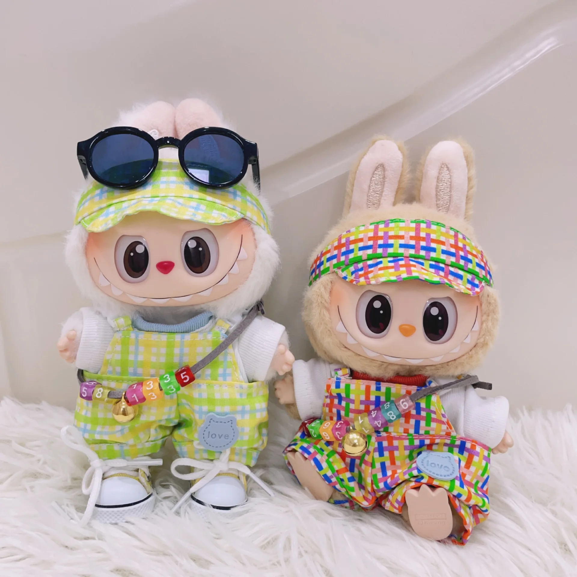 17cm Labubu I II Idol Dolls Summer Plaid Overalls Mini Plush Doll'S Clothes Korea Kpop Exo Idol Dolls DIY Accessories
17cm Labubu I II Idol Dolls Summer Plaid Overalls Mini Plush Doll'S Clothes Korea Kpop Exo Idol Dolls DIY Accessories