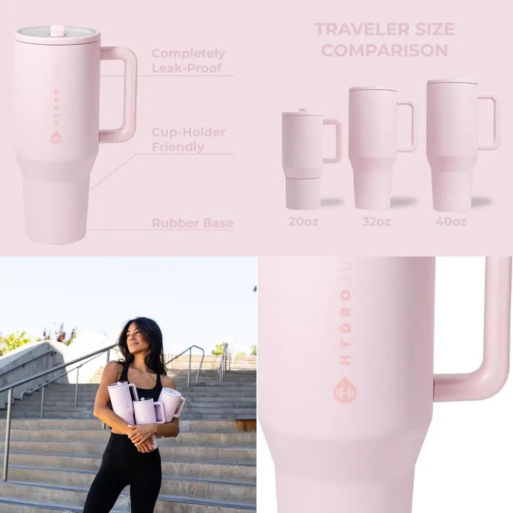 Portable 40oz Insulated Water Bottle with Handle and Flip Straw - Leak-Proof, Fits Cup Holder, Stainless Steel Tumbler for Men &
Portable 40oz Insulated Water Bottle with Handle and Flip Straw - Leak-Proof, Fits Cup Holder, Stainless Steel Tumbler for Men &