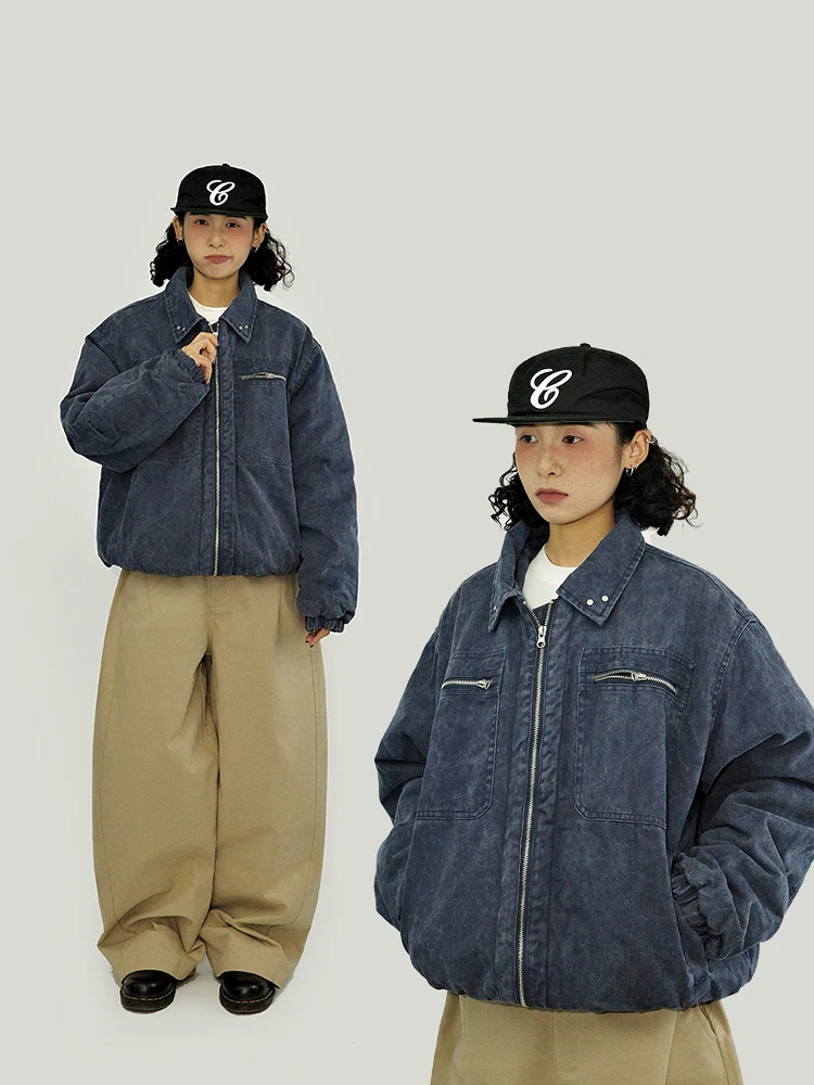 Зимняя теплая хлопковая куртка GuluWo свободного кроя из денима в винтажном стиле, утепленная, с длинными рукавами, на молнии
Зимняя теплая хлопковая куртка GuluWo свободного кроя из денима в винтажном стиле, утепленная, с длинными рукавами, на молнии