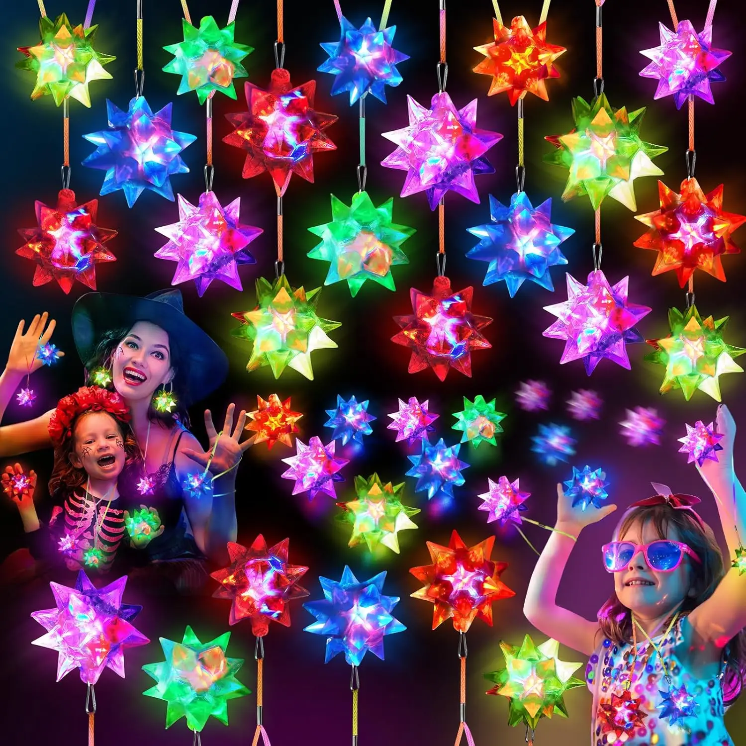 20pcs Flash Crystal Star Necklaces Glow Bulk Light up Party Favor LED Pendant for Kids Adult Birthday Rave Halloween Bags Filler
20pcs Flash Crystal Star Necklaces Glow Bulk Light up Party Favor LED Pendant for Kids Adult Birthday Rave Halloween Bags Filler