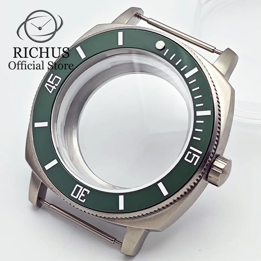 RICHUS 42 мм серебряный корпус для часов из нержавеющей стали с сапфировым стеклом подходит для NH35 NH36 ETA2824 PT5000, аксессуары для часов с механизмом, детали
RICHUS 42 мм серебряный корпус для часов из нержавеющей стали с сапфировым стеклом подходит для NH35 NH36 ETA2824 PT5000, аксессуары для часов с механизмом, детали