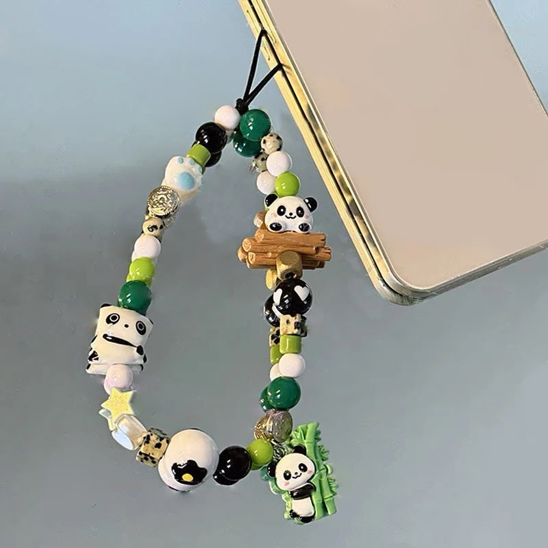 Chinese Style Cartoon Panda Beaded Phone Chain Anti-loss Phone Strap Charm Cute Pendant Lanyard For Girl Cell Phone Wrist Strap
Chinese Style Cartoon Panda Beaded Phone Chain Anti-loss Phone Strap Charm Cute Pendant Lanyard For Girl Cell Phone Wrist Strap