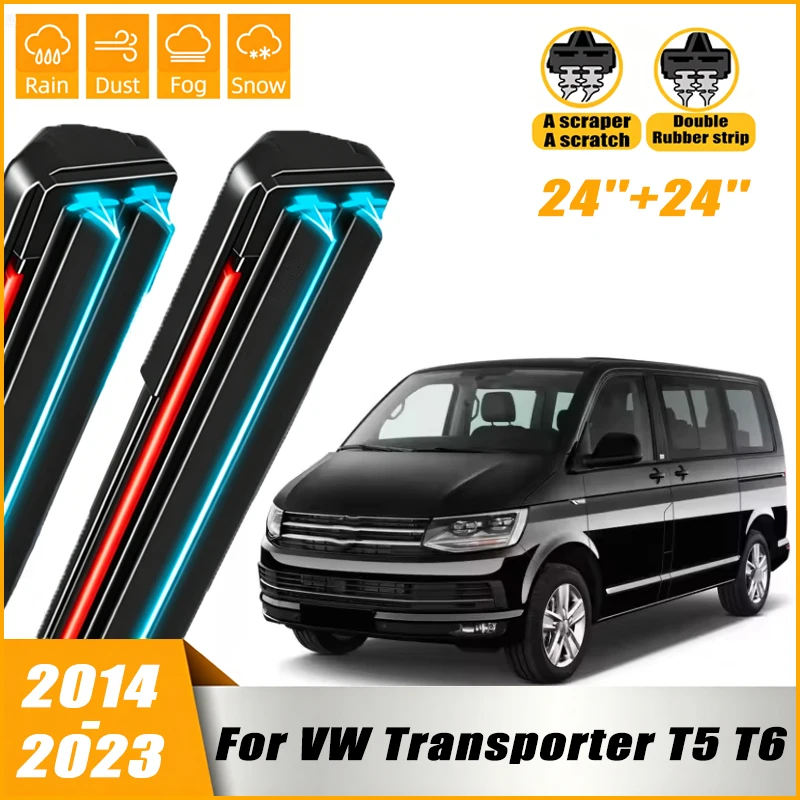 Front Windshield Windscreen Wiper Blades For VW Transporter T5 T6 Caravelle Multivan 2014 - 2023 Window Rain Brushes 24"+24"
Front Windshield Windscreen Wiper Blades For VW Transporter T5 T6 Caravelle Multivan 2014 - 2023 Window Rain Brushes 24"+24"
