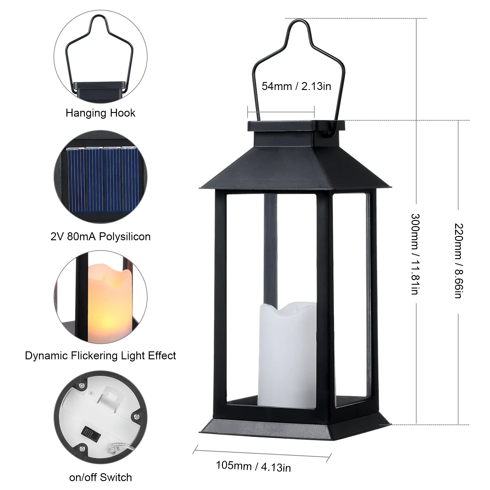 Solar Powered Lantern Lights with LEDs Flameless Candle Outdoor Garden Hanging Lanterns Decorative for Table Backyard Party
Solar Powered Lantern Lights with LEDs Flameless Candle Outdoor Garden Hanging Lanterns Decorative for Table Backyard Party