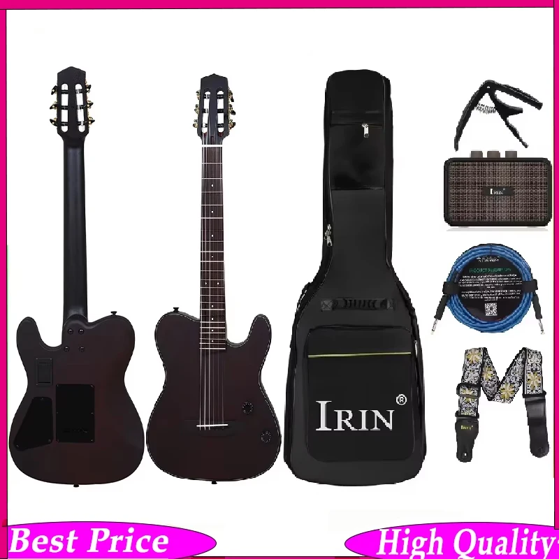 IRIN R2 Silent Classical Guitar Solid Wood Body Rosewood Fingerboard 22 Frets Portable Acoustic-Electric Guitar with Bag
IRIN R2 Silent Classical Guitar Solid Wood Body Rosewood Fingerboard 22 Frets Portable Acoustic-Electric Guitar with Bag