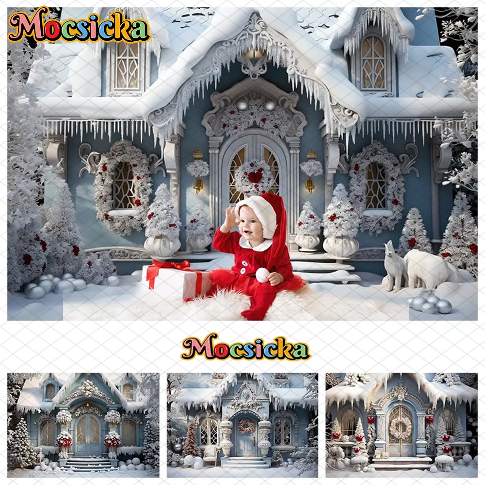 Mocsicka Christmas House Photography Backdrop Xmas Tree Winter Snow Decorations Family Children Photo Backgrounds Shooting Props
Mocsicka Christmas House Photography Backdrop Xmas Tree Winter Snow Decorations Family Children Photo Backgrounds Shooting Props