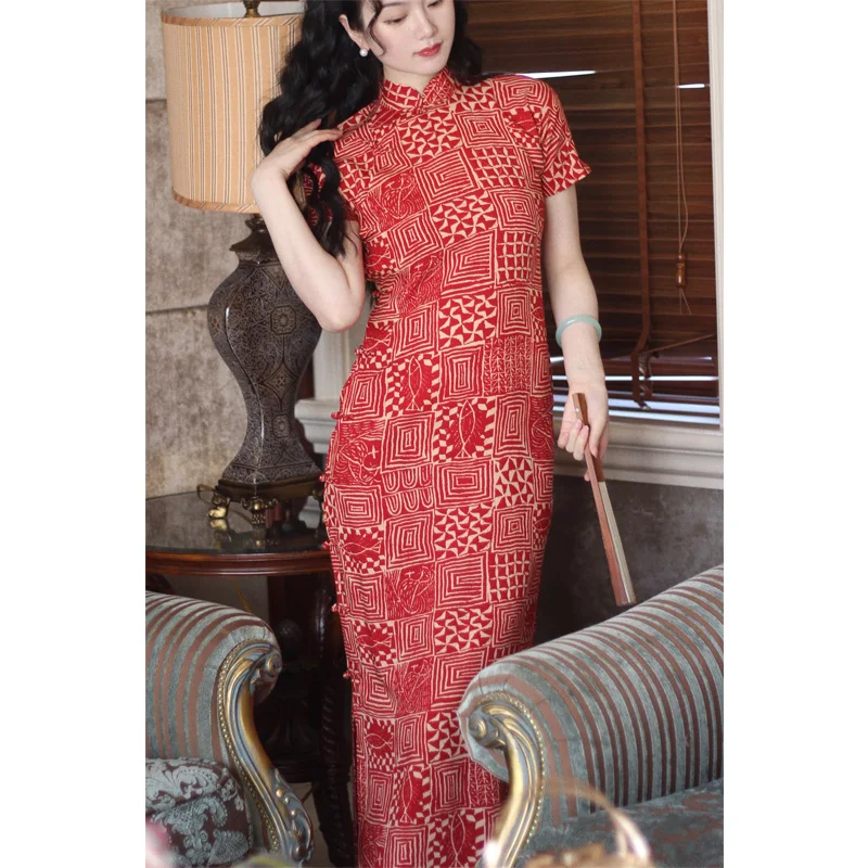 Retro Summer Long Cotton Silk Printed Young Girl College Student Daily Wear Low Slit ort Sve Floral Pattern
Retro Summer Long Cotton Silk Printed Young Girl College Student Daily Wear Low Slit ort Sve Floral Pattern