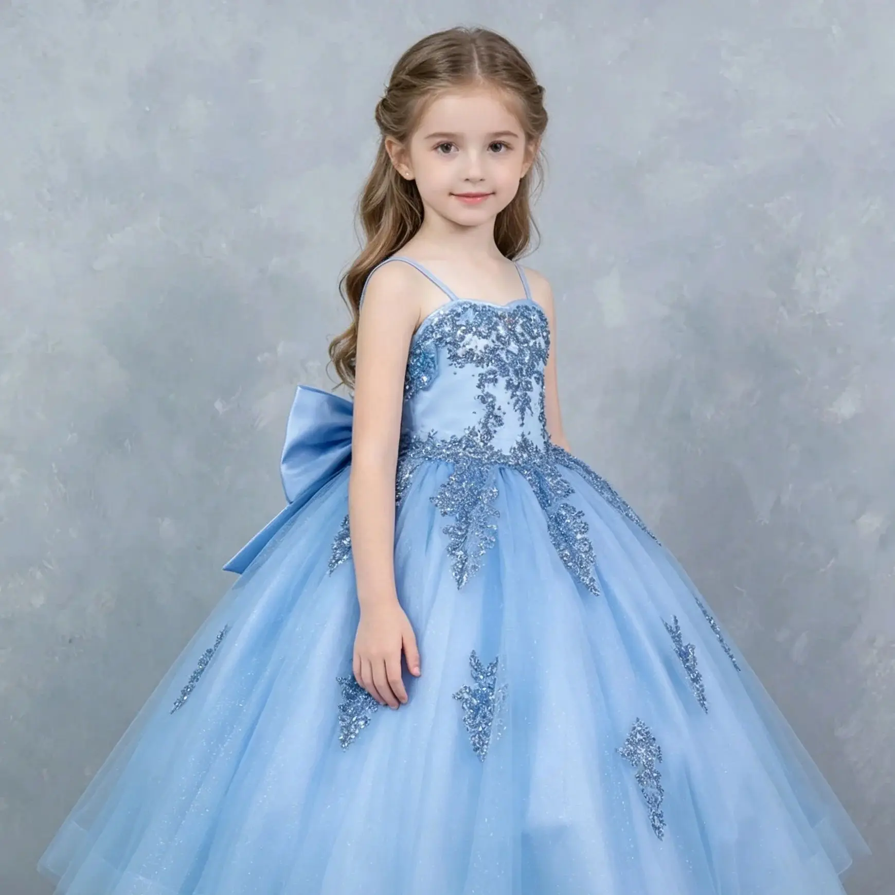 Elegant Customized Flower Girl Dress For Wedding Sleeveless with Bow Puffy Tulle Kids Birthday Party First Communion Gown
Elegant Customized Flower Girl Dress For Wedding Sleeveless with Bow Puffy Tulle Kids Birthday Party First Communion Gown