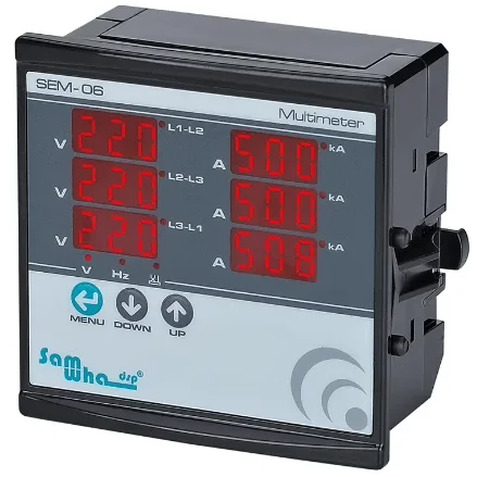 Digital Display Meter Voltage, Current, Power Frequency, Three-phase, Four-wire Multi-function Instrument Cluster SEM-06 220V
Digital Display Meter Voltage, Current, Power Frequency, Three-phase, Four-wire Multi-function Instrument Cluster SEM-06 220V