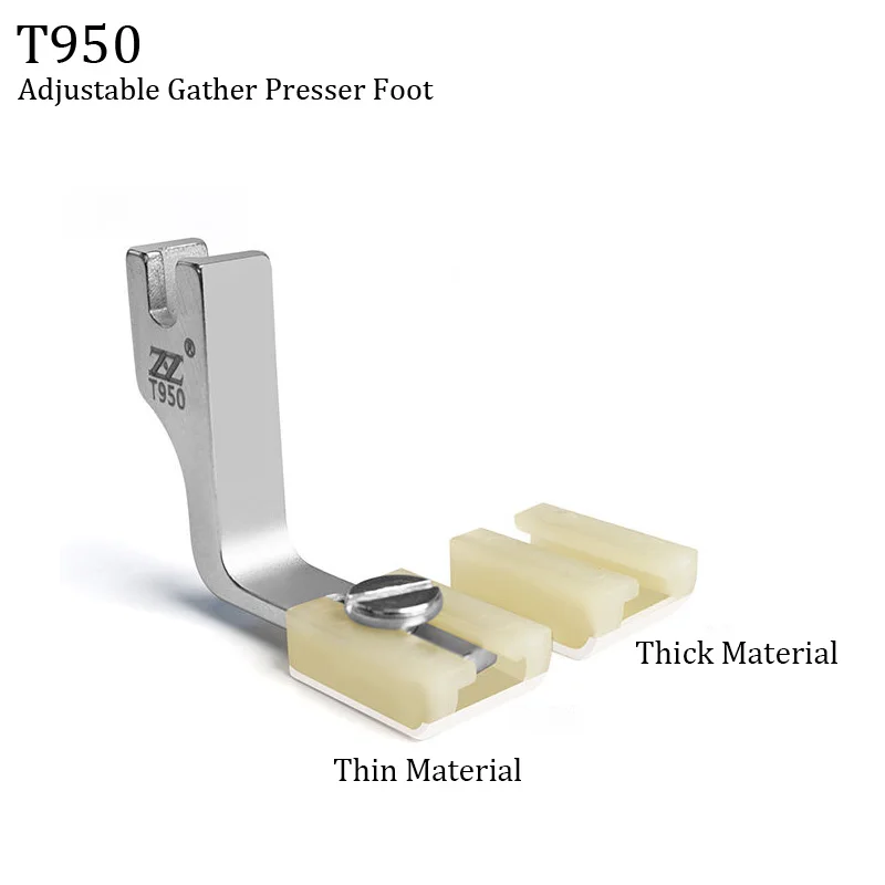 T950 Plastic Wrinkle Presser Foot, Thickened PTFE Universal 2-in-1 Thin & Thick Gather Folding Sewing Machine Replacement Parts
T950 Plastic Wrinkle Presser Foot, Thickened PTFE Universal 2-in-1 Thin & Thick Gather Folding Sewing Machine Replacement Parts