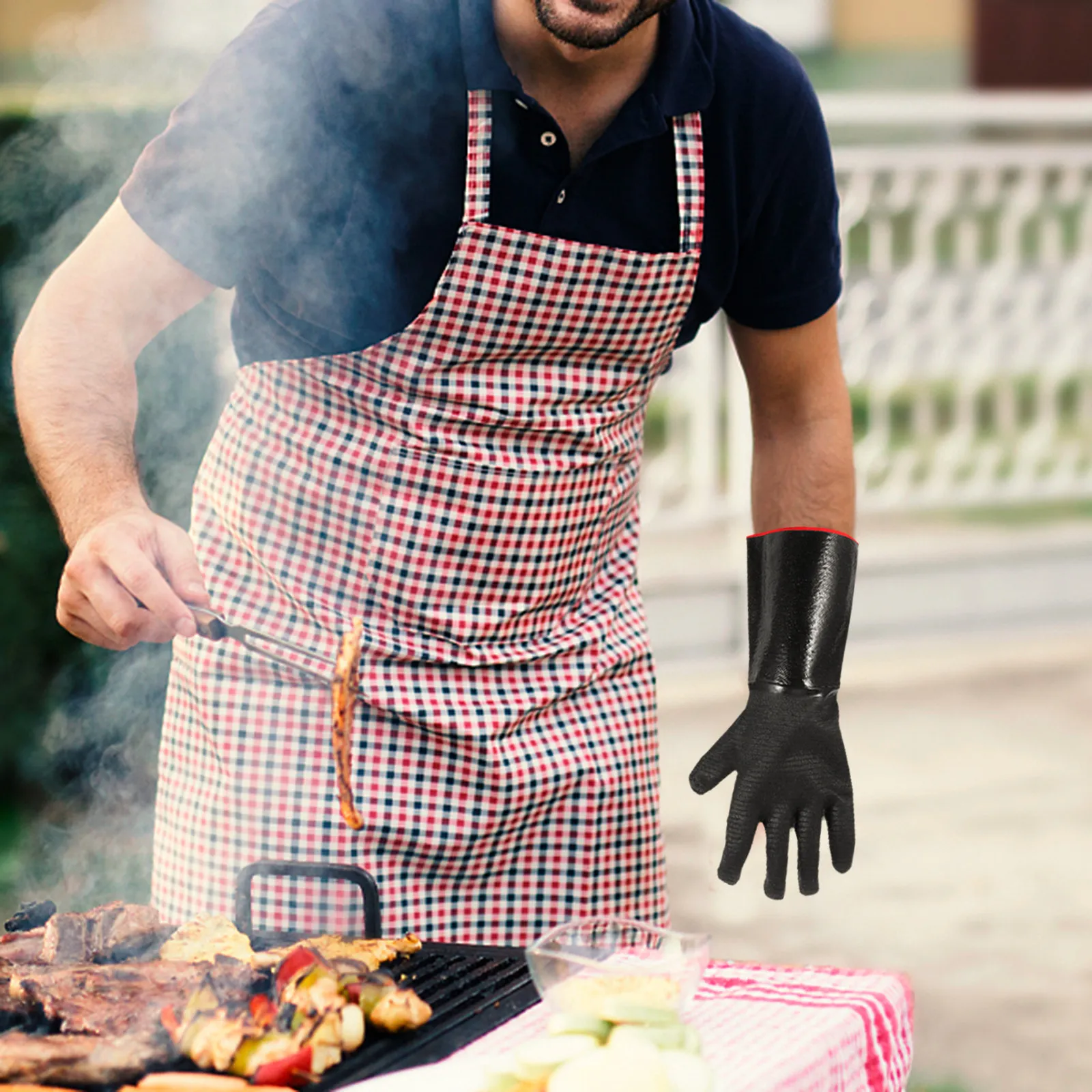 1 Pair Heat-Resistant Gloves Neoprene Bbq Cooking Fireproof Oven Gloves Anti-Scald Hand Protectors for Kitchen Outdoor
1 Pair Heat-Resistant Gloves Neoprene Bbq Cooking Fireproof Oven Gloves Anti-Scald Hand Protectors for Kitchen Outdoor