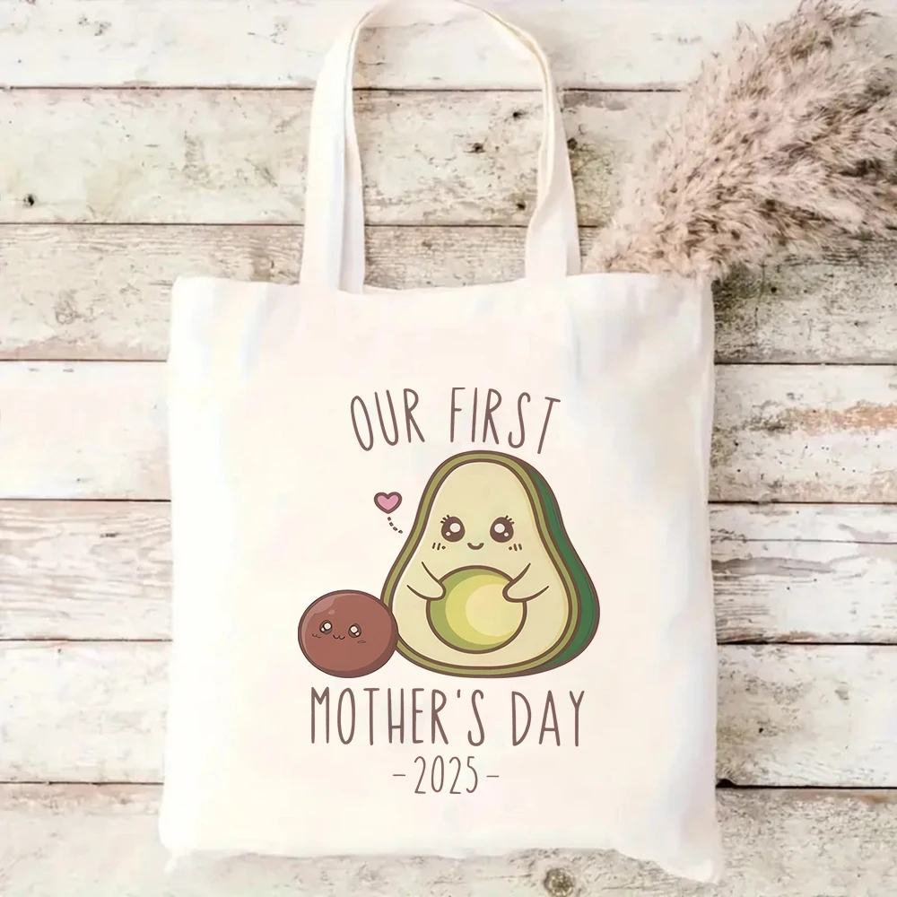 Our First Mothers Day Avocado Canvas Tote Bag Funny Mom Shoulder Bag
Our First Mothers Day Avocado Canvas Tote Bag Funny Mom Shoulder Bag