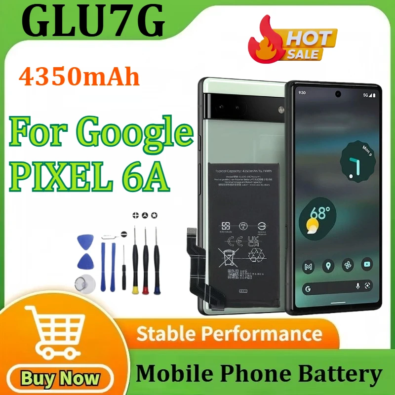 2025 Years New GLU7G 4350mAh Replacement Battery for Google PIXEL 6A Mobile Phone Batteria+ Tools
2025 Years New GLU7G 4350mAh Replacement Battery for Google PIXEL 6A Mobile Phone Batteria+ Tools