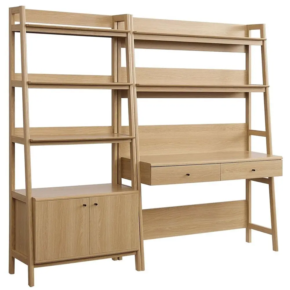 2Piece Home Office Desk and Bookshelf Display Case in Oak
2Piece Home Office Desk and Bookshelf Display Case in Oak