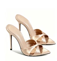 Champagne colored new pointed satin high-heeled shoes for women, slim heeled sandals, fashionable outerwear slippers
Champagne colored new pointed satin high-heeled shoes for women, slim heeled sandals, fashionable outerwear slippers