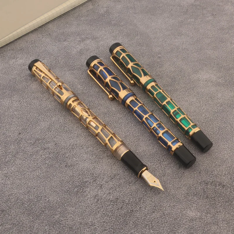 JINHAO 100 Fountain Pen Calligraphy Hollow out Pen Spin Golden EF F M Nib Business Office School Supplies Ink Pens
JINHAO 100 Fountain Pen Calligraphy Hollow out Pen Spin Golden EF F M Nib Business Office School Supplies Ink Pens