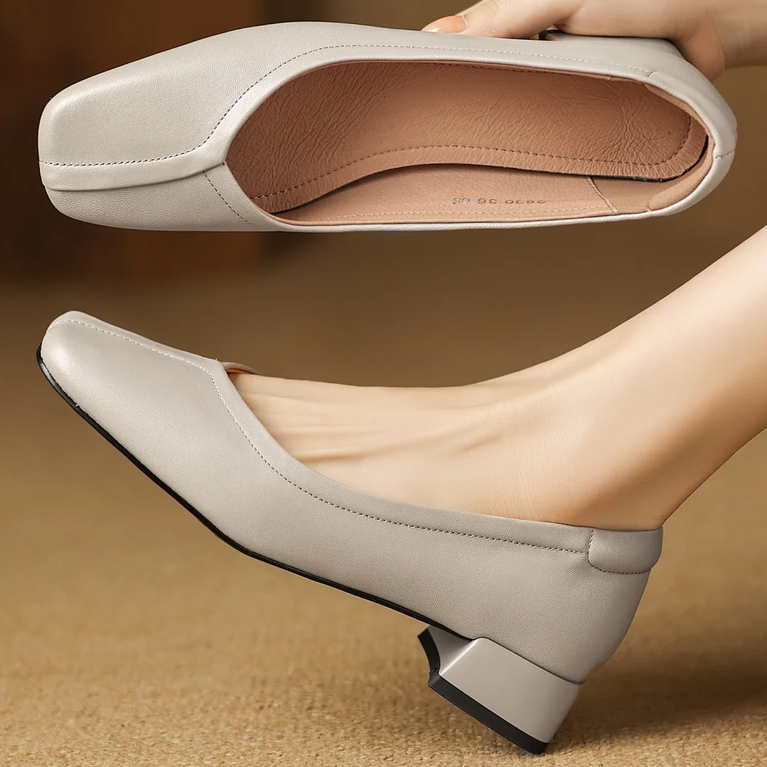 danxuefei women's genuine leather square toe slip-on pumps 3cm thick low heel casual female daily slim dress shoes for woman hot
danxuefei women's genuine leather square toe slip-on pumps 3cm thick low heel casual female daily slim dress shoes for woman hot