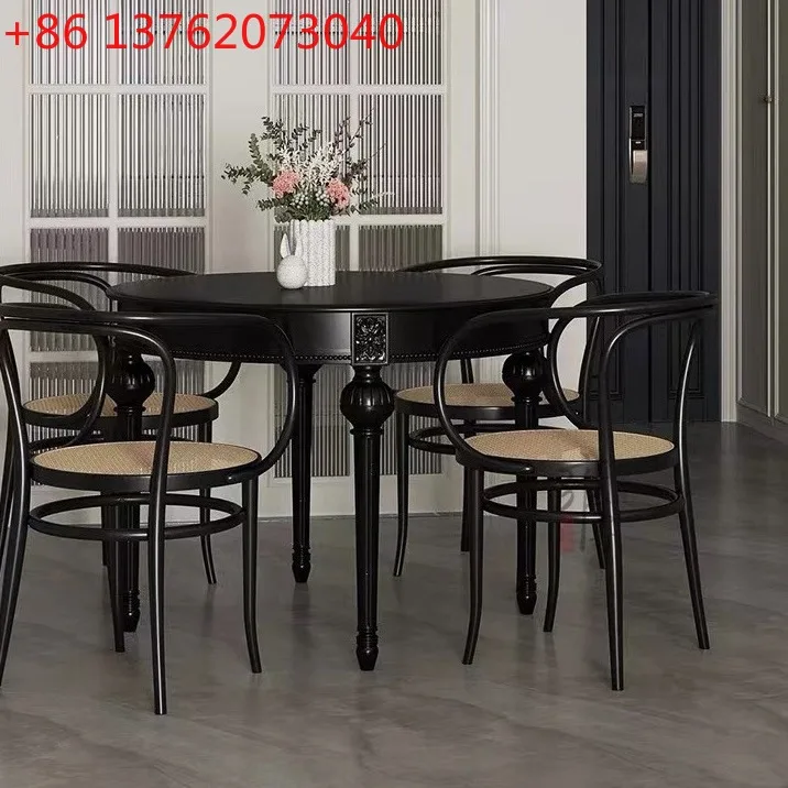 French light luxury retro solid wood rectangular dining table American casual simple dining table
French light luxury retro solid wood rectangular dining table American casual simple dining table