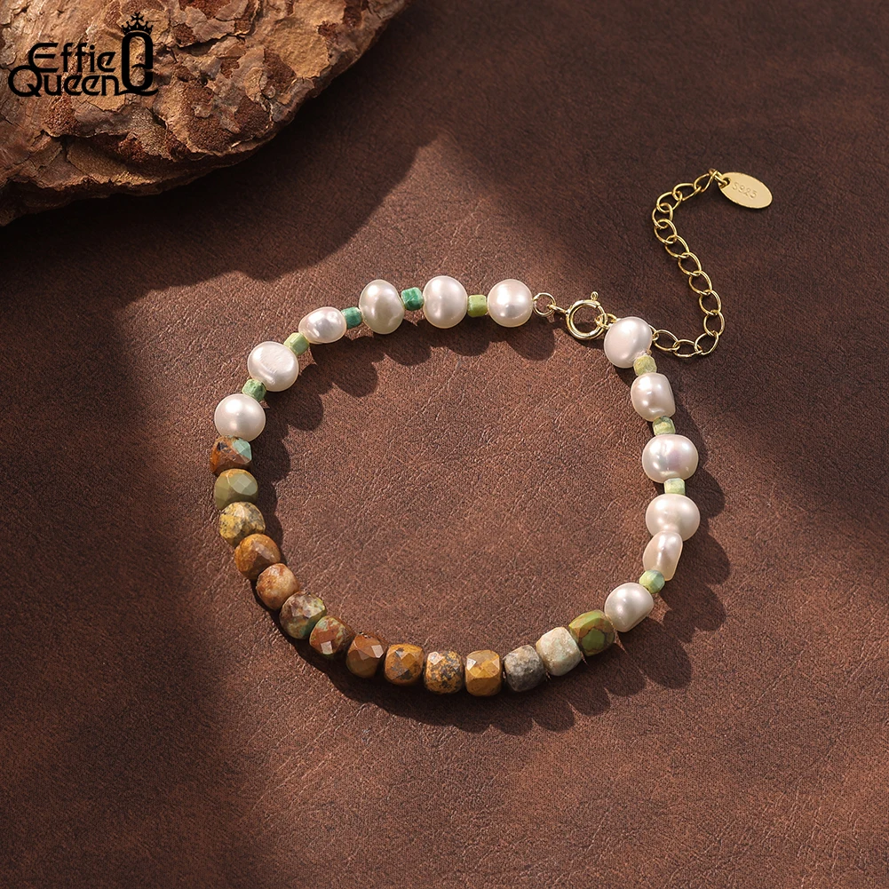 Effie Queen Genuine Natural Stone Freshwater Pearls Turquoise Beaded Bracelet Adjustable 925 Sterling Silver Jewelry Gift MPB27
Effie Queen Genuine Natural Stone Freshwater Pearls Turquoise Beaded Bracelet Adjustable 925 Sterling Silver Jewelry Gift MPB27
