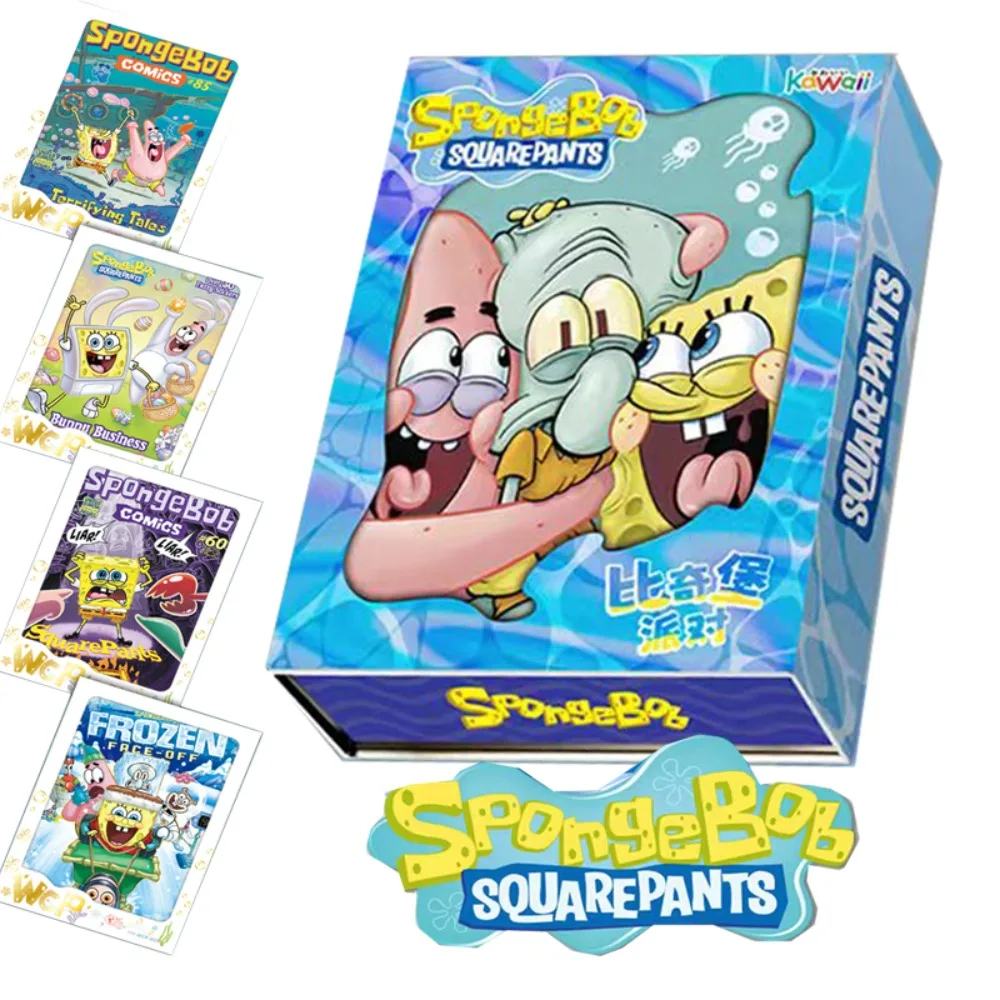 

Original SpongeBob SquarePants Card For Child Family Easy Anime Squidward Tentacles Limited Cartoon Collection Card Kids Gifts